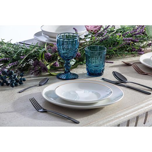 Set of 3 crystal wine glasses in blue, green and pink, Ø 8 x 15 cm | Thymus