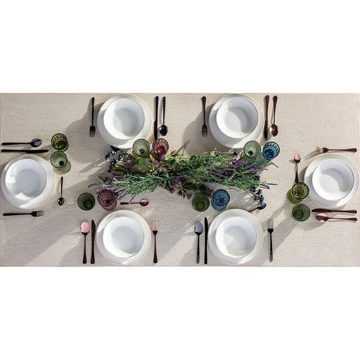 Set of 3 crystal wine glasses in blue, green and pink, Ø 8 x 15 cm | Thymus