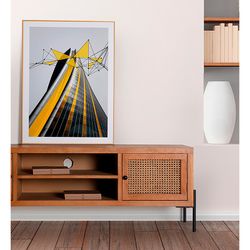 Set med 3 gula målningar på canvas, 60 x 3 x 80 cm | janah