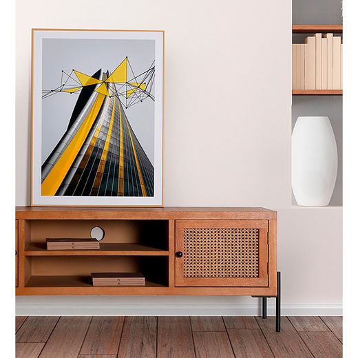 Set med 3 gula målningar på canvas, 60 x 3 x 80 cm | janah