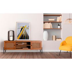 Σετ 3 πίνακες σε κίτρινο καμβά, 60 x 3 x 80 cm | janah