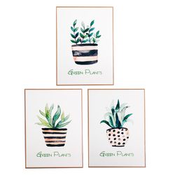 Set med 3 mångfärgade målningar på canvas, 60 x 3 x 80 cm | A