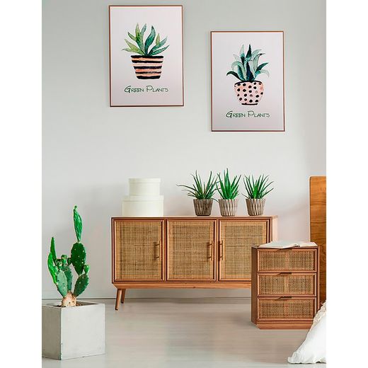 Set med 3 mångfärgade målningar på canvas, 60 x 3 x 80 cm | A