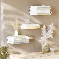 Set of 3 shelves S made of steel in silver, 14 x 13 x 14 cm | Conceal