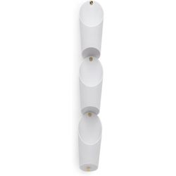 Conjunto de 3 potes de parede brancos ,? 10 x 69 cm