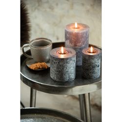 Σετ 3 πλαϊνών τραπεζιών στρογγυλό μέταλλο σκούρο γκρι