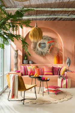 Set de 3 tables d'appoint rondes plateau en métal gris foncé, Ø52x58 cm