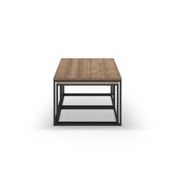 Set of 3 wooden coffee tables in oak, walnut and brown, 110-55.8 x 60-48 x 41.8-35.6 cm | Camelia