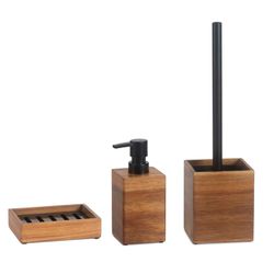 Set de 3 piezas de baño de madera en marrón | Acacia