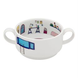 Zestaw 3 kolorowych porcelanowych filiżanek, 15,7 x 10,7 x 17,1 cm | Bairro Das Flores