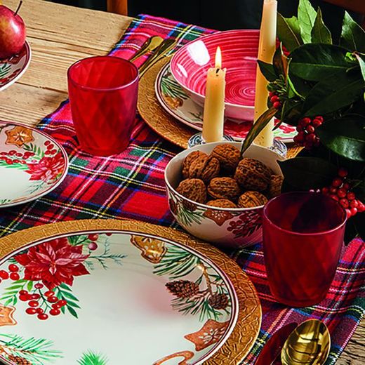 Set of 3 glass glasses in matte red, 8 x 8 x 10 cm | Jenny