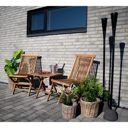 Conjunto de 4 cestos de rattan natural, 40 x 40 x 35 cm | Bogor