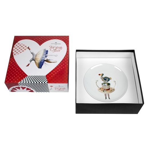 Set of 4 multicolored porcelain dessert plates, Ø 22.9 x 2.2 cm | Tea With Alice