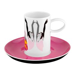 Set mit 4 Kaffeetassen aus mehrfarbigem Porzellan mit Untertasse, 28,7 x 28,7 x 28,7 cm | Tschaikowsky