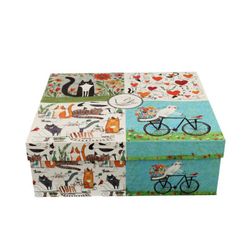 Set de 4 tasses en porcelaine multicolores | chats