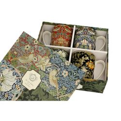 Set de 4 tasses en porcelaine multicolores | William Morris