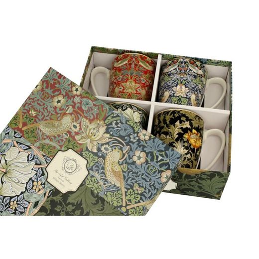 Set de 4 tasses en porcelaine multicolores | William Morris