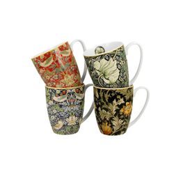 Set de 4 tasses en porcelaine multicolores | William Morris