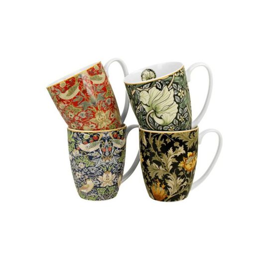 Set de 4 tasses en porcelaine multicolores | William Morris