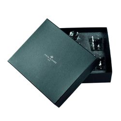 Set of 4 lowball glasses with clear glass whiskey bottle, 40 x 34 x 11.1 cm | Avenue