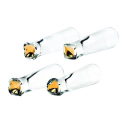 Klar und Gold Kristall und Gold Wodka Flasche und Schnapsgläser Set von 4 | Kartenspielen