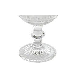 Set of 6 clear glass water glasses, 9 x 9 x 16.5 cm | Striped