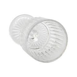 Set of 6 clear glass water glasses, 9 x 9 x 16.5 cm | Striped