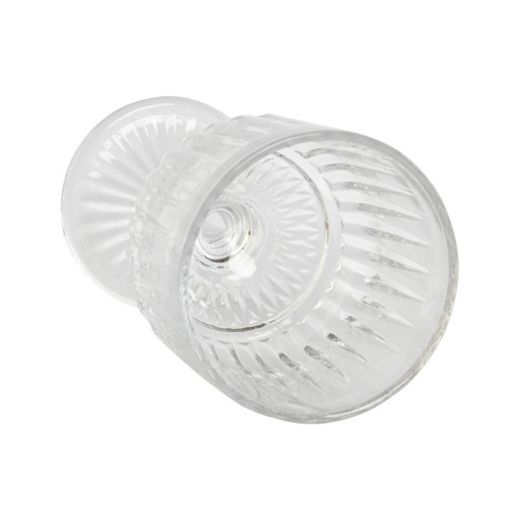 Set of 6 clear glass water glasses, 9 x 9 x 16.5 cm | Striped