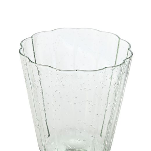 Set de 6 copas de agua, 6 copas de vino y 6 copas flauta de cristal en verde | Bubbles Garbo