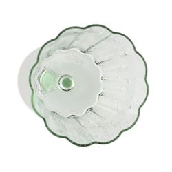 Set of 6 crystal water glasses in green, 9 x 9 x 17.8 cm | Bubbles Garbo