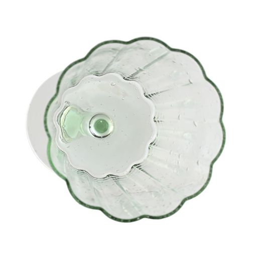Set de 6 copas de agua, 6 copas de vino y 6 copas flauta de cristal en verde | Bubbles Garbo