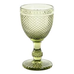 Set of 6 water glasses, 6 wine glasses, and 6 tumblers in green | Da Gama