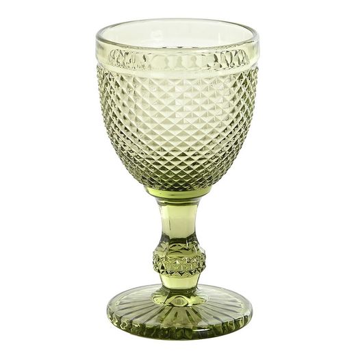 Set of 6 water glasses, 6 wine glasses, and 6 tumblers in green | Da Gama