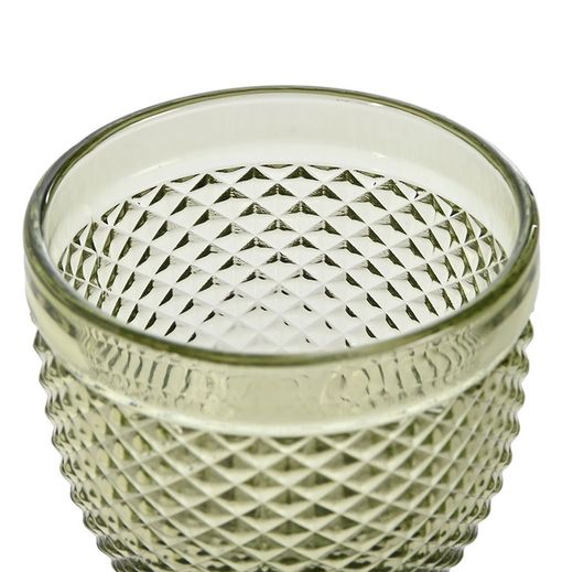 Set of 6 water glasses, 6 wine glasses, and 6 tumblers in green | Da Gama