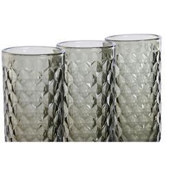 Set med 6 champagneglas i grå kristall, 7 x 7 x 20 cm | Havssidan