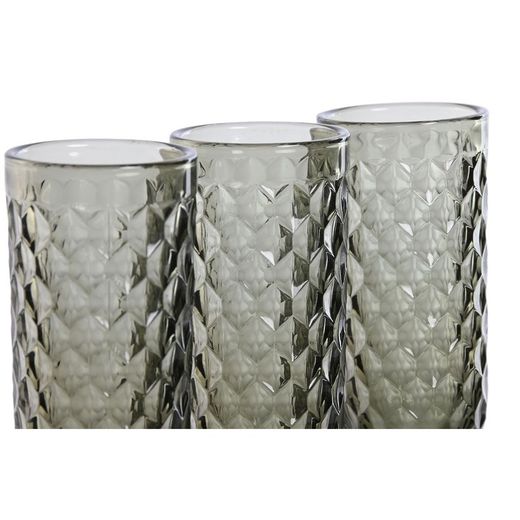 Set med 6 champagneglas i grå kristall, 7 x 7 x 20 cm | Havssidan