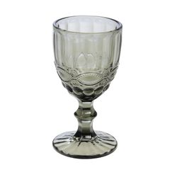 Set of 6 grey glass cups, 8 x 8 x 15 cm | Grise