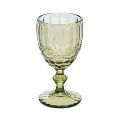 Set of 6 green glass cups, 8 x 8 x 15 cm | Vert