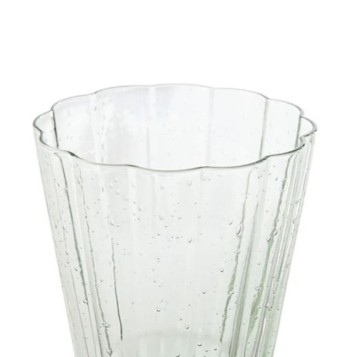 Set de 6 copas de agua, 6 copas de vino y 6 copas flauta de cristal en verde | Bubbles Garbo