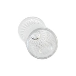 Set di 6 calici flute in cristallo trasparente, 6 x 6 x 18,5 cm | A strisce
