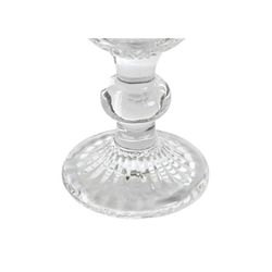 Set di 6 calici flute in cristallo trasparente, 6 x 6 x 18,5 cm | A strisce