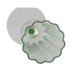 Set of 6 crystal flute glasses in green, 6 x 6 x 23.7 cm | Bubbles Garbo