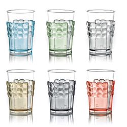 Set van 6 Hoezen voor TIFFANY Multicolor glazen, 14x8x17cm