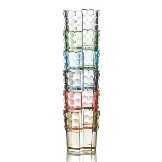 Set van 6 Hoezen voor TIFFANY Multicolor glazen, 14x8x17cm