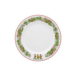 18-piece porcelain dinnerware in green and red | christmas magic