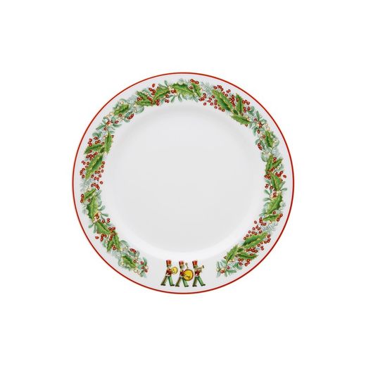 18-piece porcelain dinnerware in green and red | christmas magic