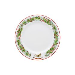 18-piece porcelain dinnerware in green and red | christmas magic