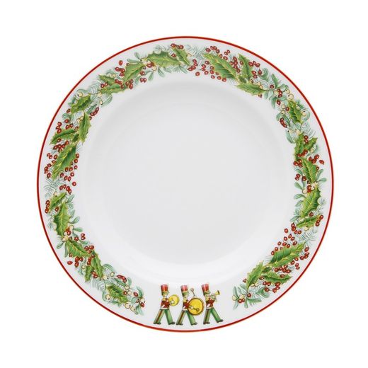 18-piece porcelain dinnerware in green and red | christmas magic