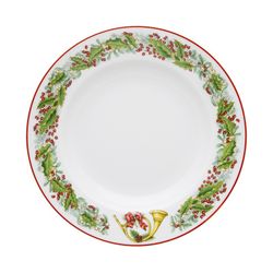 18-piece porcelain dinnerware in green and red | christmas magic