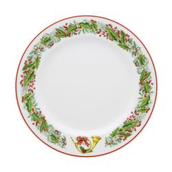 18-piece porcelain dinnerware in green and red | christmas magic